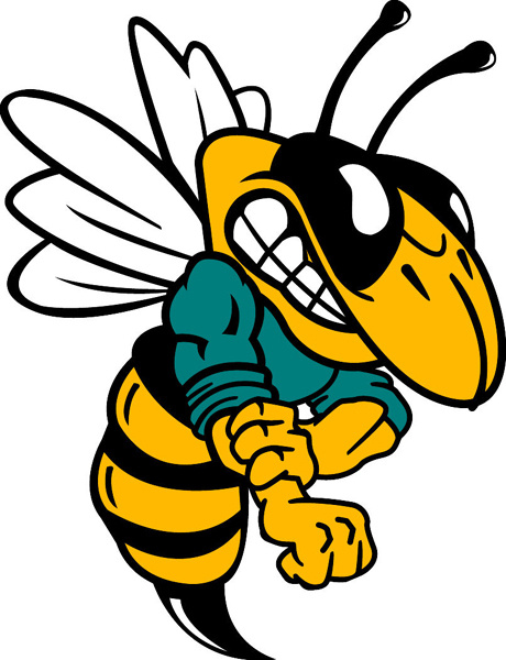 Yellow Jacket mascot vinyl sports decal. Personalize your team! Yellow Jacket2